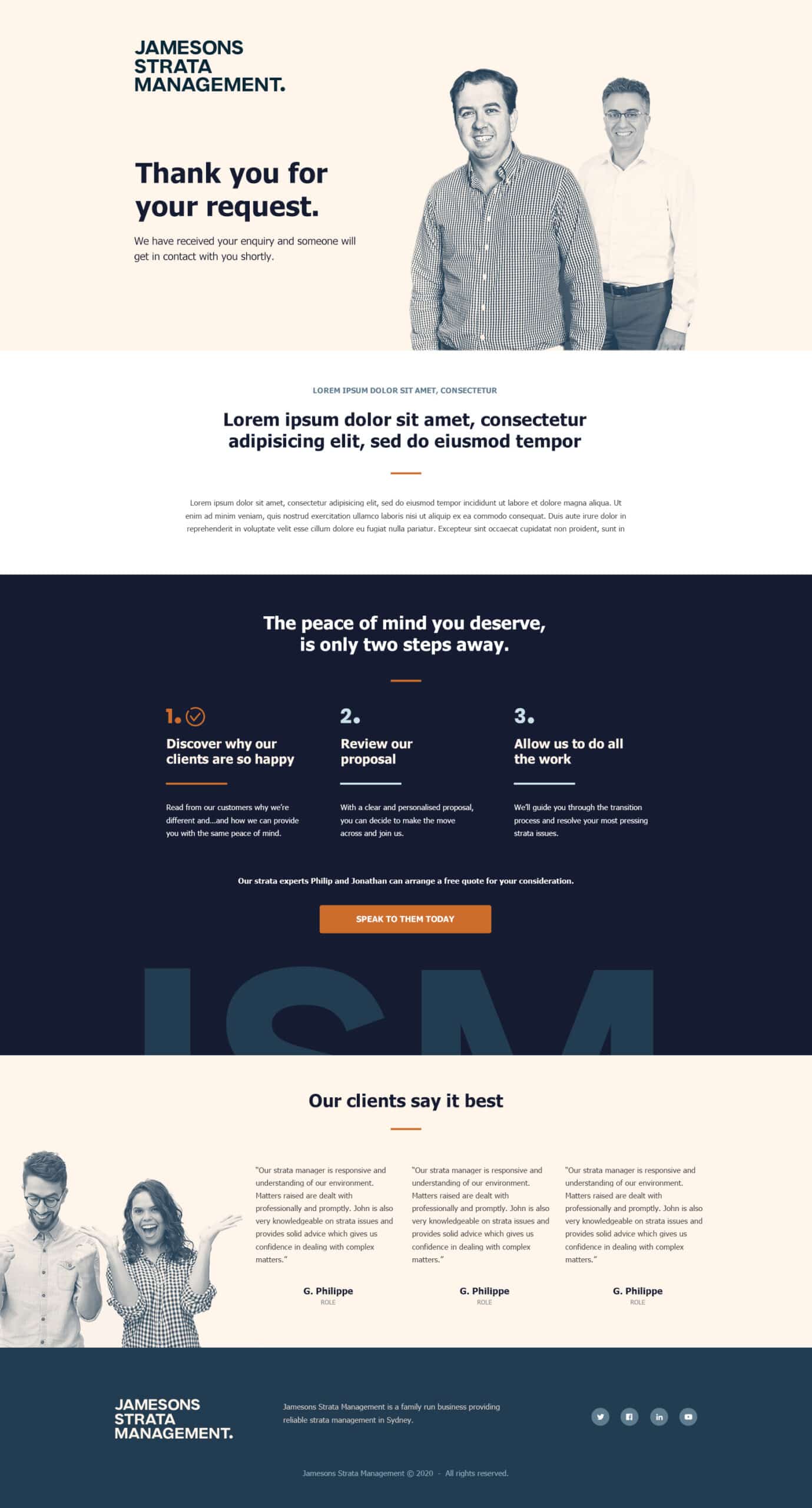 Thank you email example