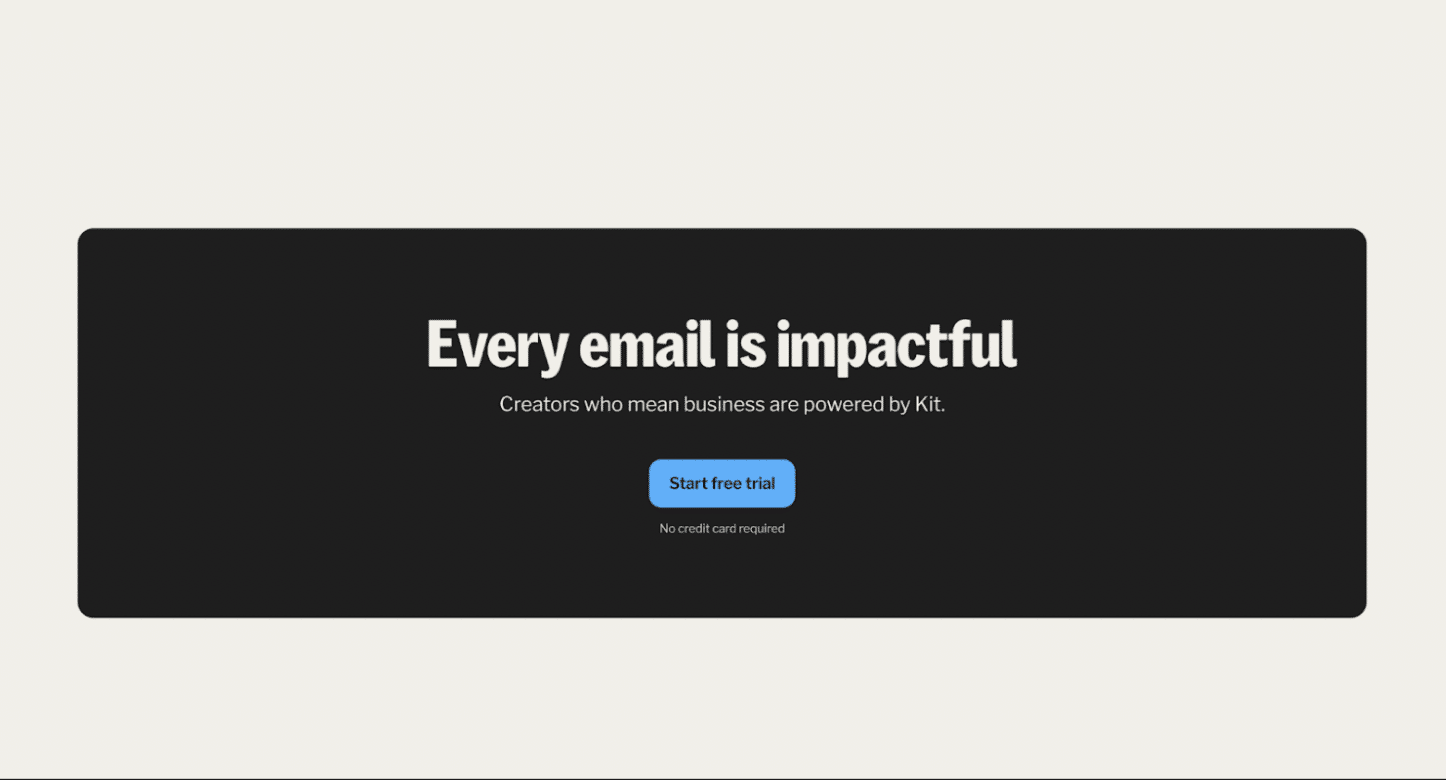 ConvertKit landing page
